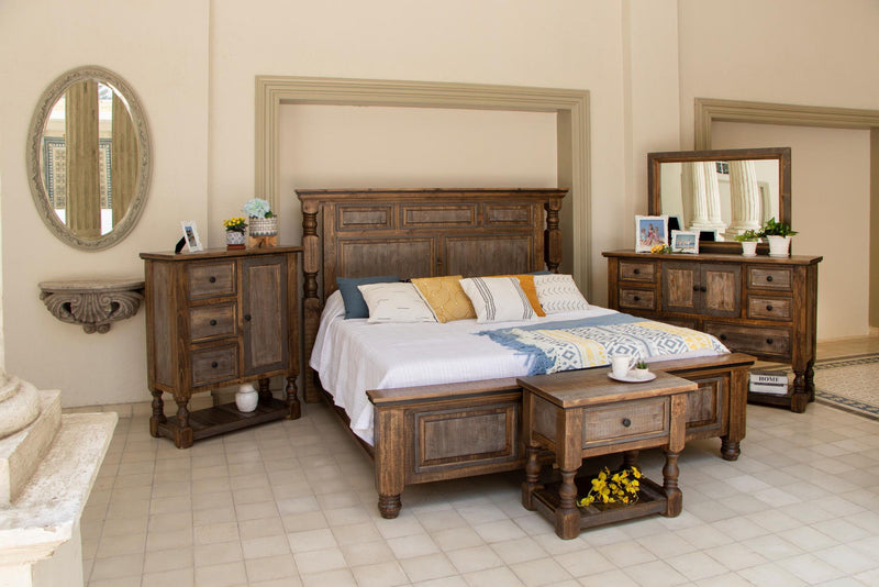 28" x 18" x 26.5" One Drawer Nightstand - Brown