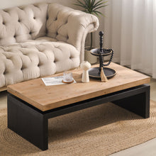 Load image into Gallery viewer, Coffee Table Rectangular Center Table For Living Room - Black / Natural / Multi / Natural Multi / Natural Wood / Natural Wood Wash
