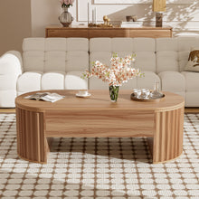 Load image into Gallery viewer, Lift Top Coffee Table With Hidden Compartment, Modern Oval Lift Tabletop For Home Living Room

