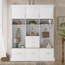 Load image into Gallery viewer, Entryway Hall Tree With Bench And Storage, 5 In 1 Coat Rack
