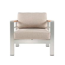 Load image into Gallery viewer, Cora - Outdoor Aluminum Club Chair - Silver / Beige
