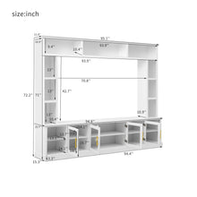 Load image into Gallery viewer, All-In-One Entertainment Center With Bookshelves &amp; Tempered Glass Doors, TV Console Unit For Living Room

