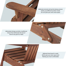 Load image into Gallery viewer, Lounge Patio Chair For Garden Outdoor Wooden Folding Adirondack Chair (Set of 2) Solid Cedar Wood Lounge Patio Chair For Garden
