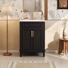 Load image into Gallery viewer, Bathroom Vanity With Top Sink, Cabinet With 2 Soft Closing Doors
