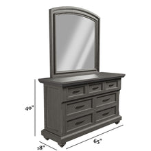Load image into Gallery viewer, 1 Piece Dresser With Handles And Unique Round Legs - Antique Gray
