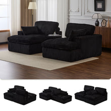 Load image into Gallery viewer, Double Chaise Lounge Chair, Oversized Upholstered Sleeper Cloud Couch
