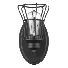 Load image into Gallery viewer, One Light Cage Wall Sconce - Matte Black
