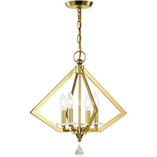 Load image into Gallery viewer, 19'' Four Light Dimmable Chandelier With Shades - Brass
