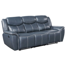 Load image into Gallery viewer, Stanwicke - Motion Reclining Sofa With Drop Down Table - Blue
