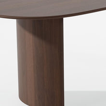 Load image into Gallery viewer, 66" Solid Wood Double Pedestal Base Oval Dining Room Table - Brown
