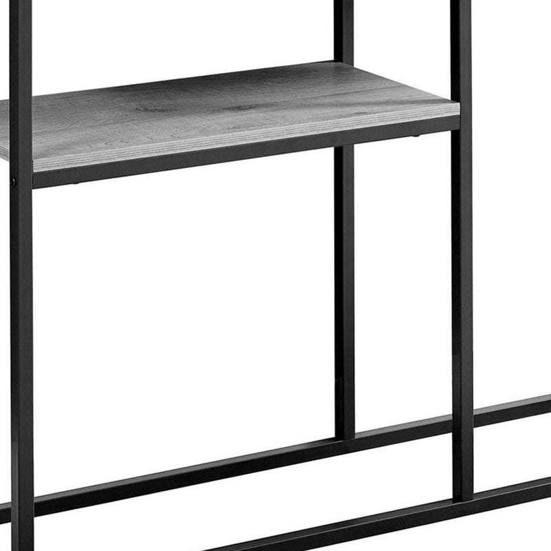 Frame Console Table With Storage - Gray And Black