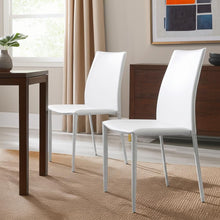 Load image into Gallery viewer, Leather Dining Side Chairs (Set of 2) - White
