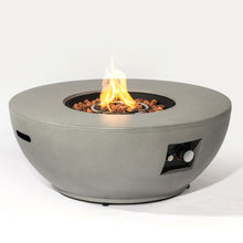 Load image into Gallery viewer, Propane Gas Fire Pit Table, 50000 Btu, Round With Tank Holder For Outside - Gray
