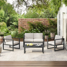 Load image into Gallery viewer, Navan - 4 Pieces Chat Set - Black / Beige
