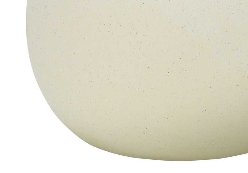 18" Ceramic Round Table Lamp With Drum Shade - Cream