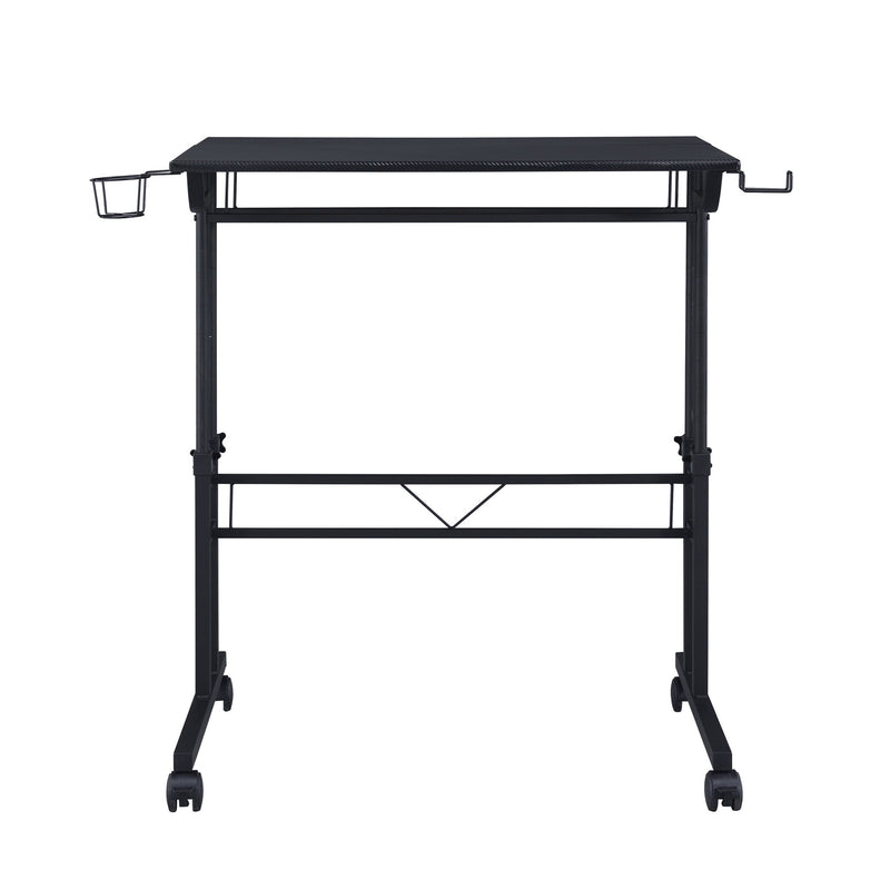 Adjustable Stainless Rolling Standing Desk - Black