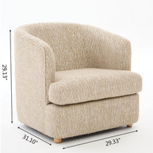 Load image into Gallery viewer, Arm Lounge Chair With Removable Seat Cushion - Light Brown
