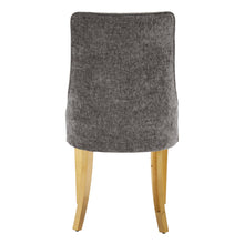 Load image into Gallery viewer, Tufted Stainless Steel Dining Side Chairs (Set of 2) - Gray / Gold
