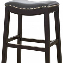 Load image into Gallery viewer, Backless Counter Height Bar Chair - Gray / Espresso
