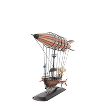 Load image into Gallery viewer, Hand Painted Model Airplane Tabletop Sculpture - Pink / Orange
