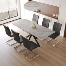 Load image into Gallery viewer, Modern Extendable Dining Table Set For 6 - 8 - Black / Gray
