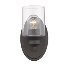 Load image into Gallery viewer, One Light Wall Light With Clear Glass Shade - Bronze

