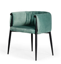 Load image into Gallery viewer, Upholstered Fabric Dining Arm Chair - Light Green
