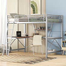 Load image into Gallery viewer, Loft Bed With Desk And Shelf, Modern Design
