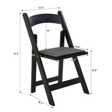 Load image into Gallery viewer, Solid Wood Upholstered Folding Chair Set, Dining Room (Set of 4)
