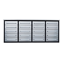 Load image into Gallery viewer, Garage Storage Cabinets With Workbench (With 20 Drawers) - Silver
