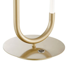 Load image into Gallery viewer, 19" Acrylic And Metal Mod Paper Clip LED Table Lamp - Gold
