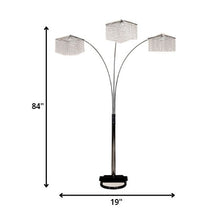 Load image into Gallery viewer, Floor Lamp With Three Hanging Crystal Shades - Silver
