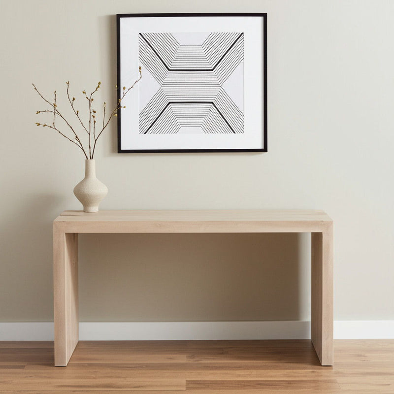 56" Reclaimed Wood Sled Writing Desk - Ivory