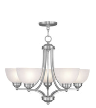 Load image into Gallery viewer, 20'' Five-Light Dimmable Chandelier With Shades - Nickel
