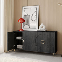 Load image into Gallery viewer, Modern Lacquered 4 Door Wooden Cabinet Sideboard Buffet Server Cabinet Storage Cabinet, For Living Room, Entryway, Hallway, Office, Kitchen And Dining Room
