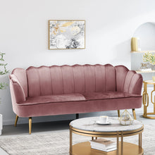 Load image into Gallery viewer, Modern Glam 3 Seater Sofa With Velvet Texture
