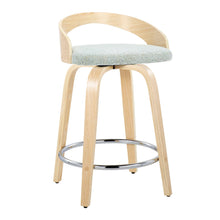 Load image into Gallery viewer, Grotto - Contemporary Fixed Height Counter Stool &amp; Swivel, Round Footrest (Set of 2)
