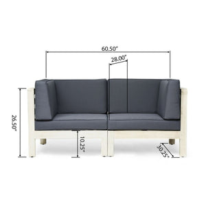 Oana - 2 Piece Love Seat Set - Gray