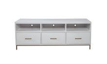 Load image into Gallery viewer, Mahogany Solids &amp; Veneer Open Shelving, TV Stand - White
