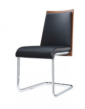 Load image into Gallery viewer, Faux Leather Dining Room Parsons Chairs (Set of 2) - Black

