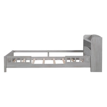 Load image into Gallery viewer, Wood Platform Bed With Built In LED Light, Storage Headboard And Guardrail

