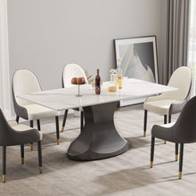 Load image into Gallery viewer, Modern Stone Panel Stainless Steel Curved Legs, Can Accommodate 6 - 8 People
