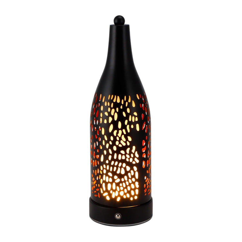 Geometric Novelty USB Lantern With Novelty Shade - Black