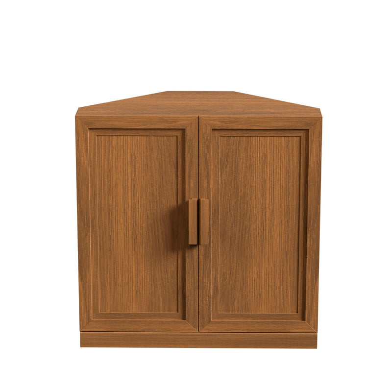 31" Corner Corner Accent Cabinet With Two Doors - Brown