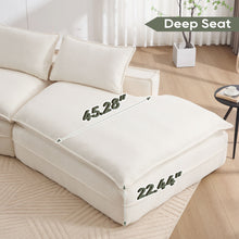 Load image into Gallery viewer, Modern Minimalist Modular Sectional Sofa With Deep Seats And Right Facing Chaise
