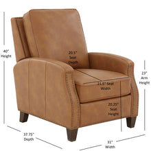 Load image into Gallery viewer, Jack - Push Back Recliner With Track Arms And Nailhead Accents
