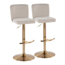 Load image into Gallery viewer, Henry - Contemporary Adjustable Barstool With Swivel With Rounded T Footrest (Set of 2)
