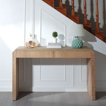 Load image into Gallery viewer, Rustic Modern Console Table With Drawer Storage - Natural Wood
