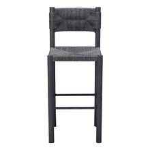 Load image into Gallery viewer, Rattan Aluminum Low Back Bar Height Bar Chairs (Set of 2) - Black
