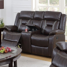 Load image into Gallery viewer, Modern Reclining Loveseat With Console, Cup Holders, Storage
